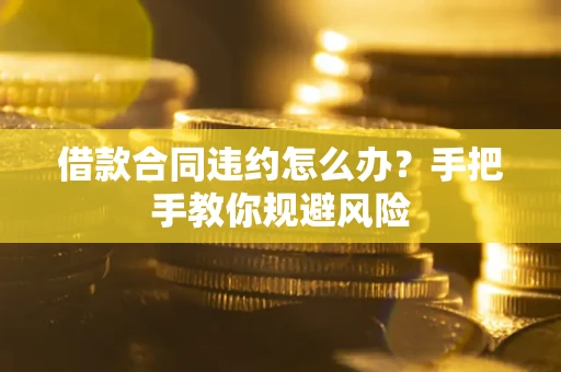 武汉借款合同违约怎么办？手把手教你规避风险