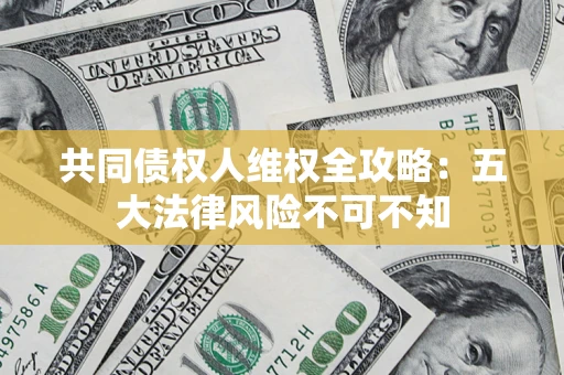 武汉共同债权人维权全攻略：五大法律风险不可不知