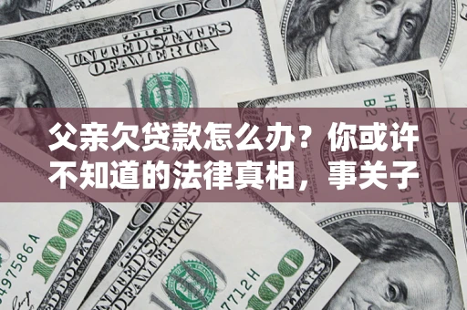 武汉父亲欠贷款怎么办？你或许不知道的法律真相，事关子女未来
