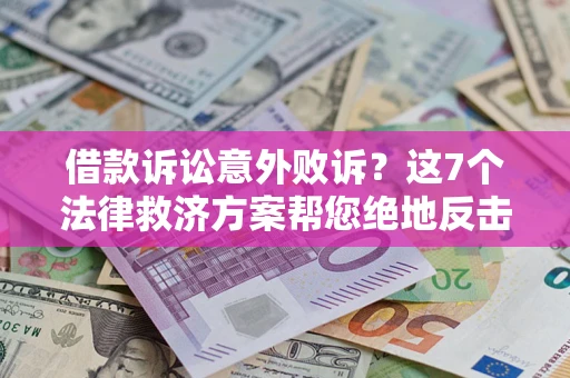 武汉借款诉讼意外败诉？这7个法律救济方案帮您绝地反击！