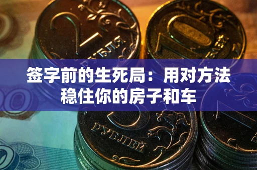 武汉签字前的生死局：用对方法稳住你的房子和车