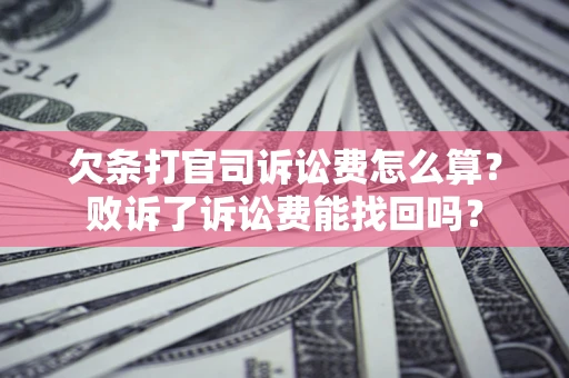 武汉欠条打官司诉讼费怎么算？败诉了诉讼费能找回吗？